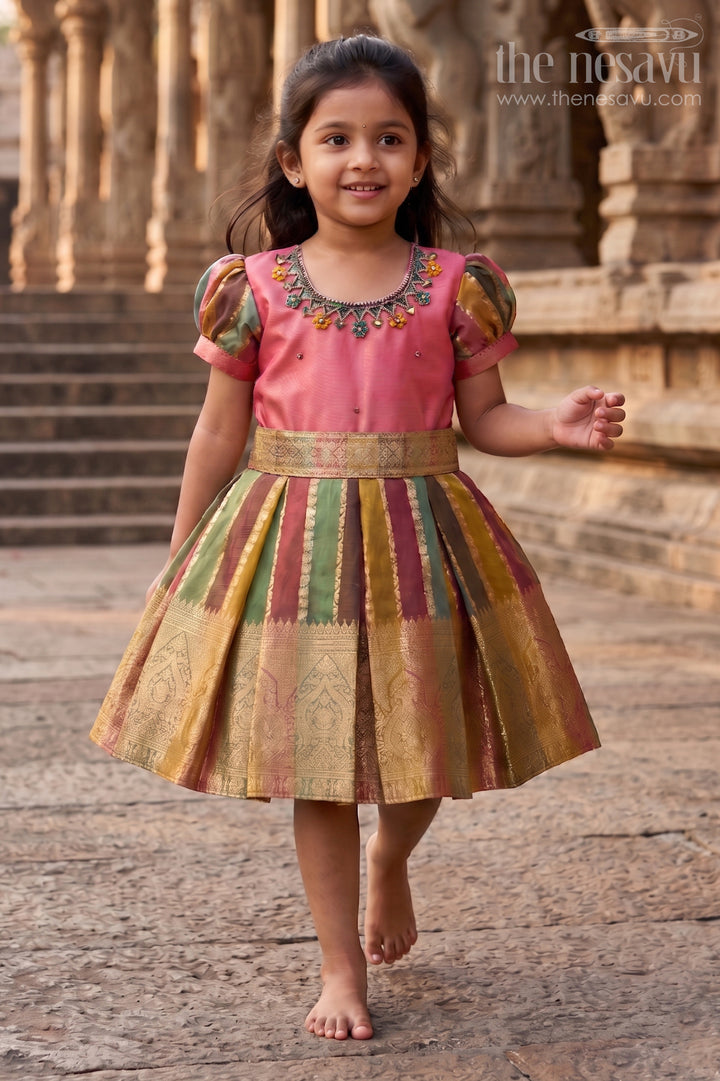 Silk Party Frock for Baby Girls for Birthdays and Naming Ceremonies