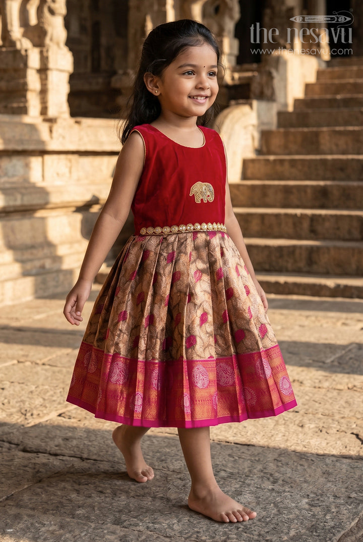 Baby Girl Silk Frock for Traditional Family Celebrations