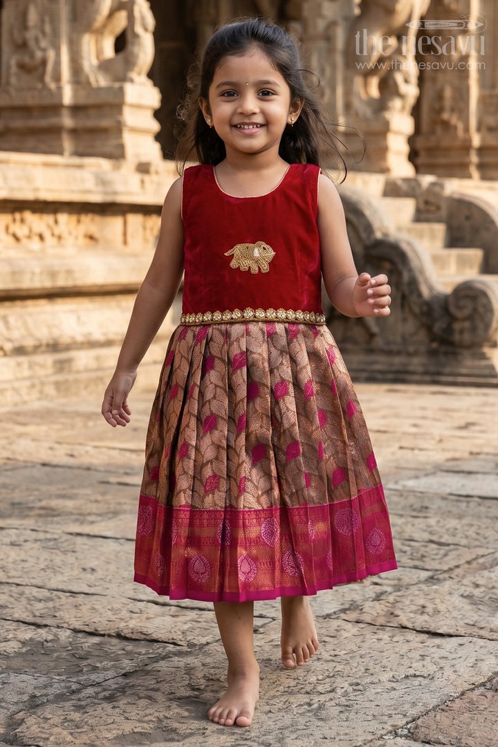 Toddler Girl Ethnic Frock for Festive and Family Events