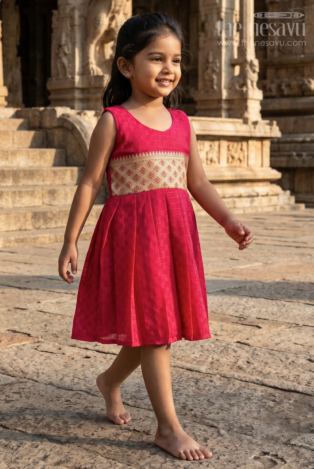 Baby Girl Silk Frock for Wedding Receptions and Cultural Occasions