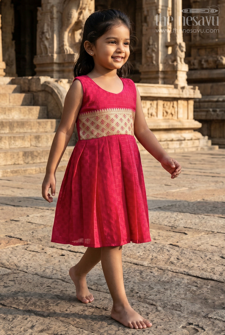 Baby Girl Silk Frock for Wedding Receptions and Cultural Occasions