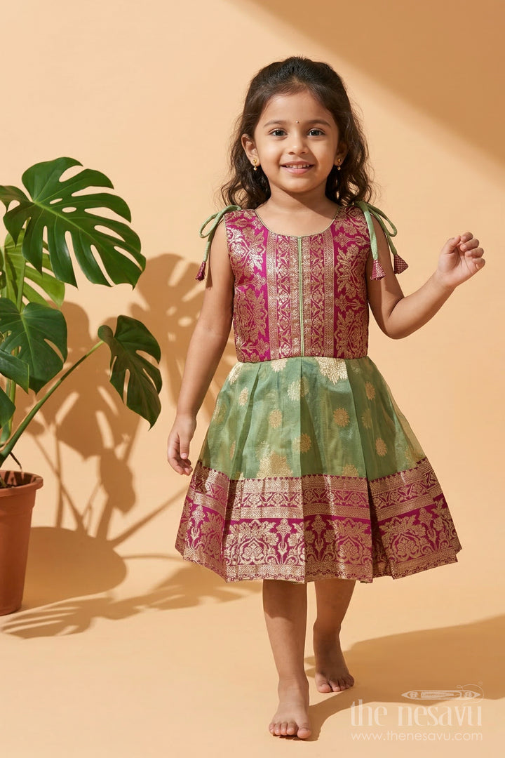 Girls Silk Frock for Festive Weddings and Celebrations