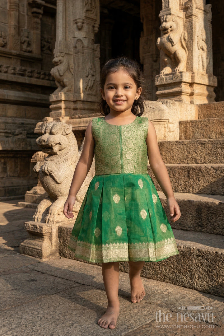 Girls Silk Frock for Traditional Functions and Festive Wear