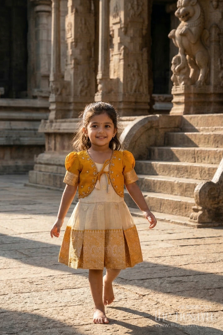 Girls Silk Frock for Traditional Celebrations and Family Functions