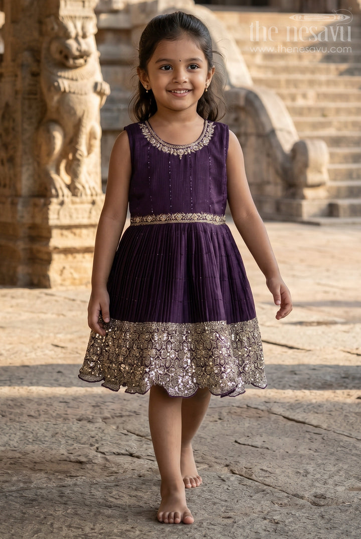 Girls Silk Party Frock for Weddings and Grand Celebrations