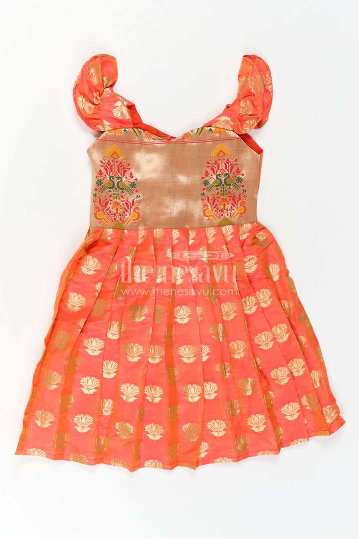 Baby Girl Festive Silk Frock for Birthdays and Special Occasions