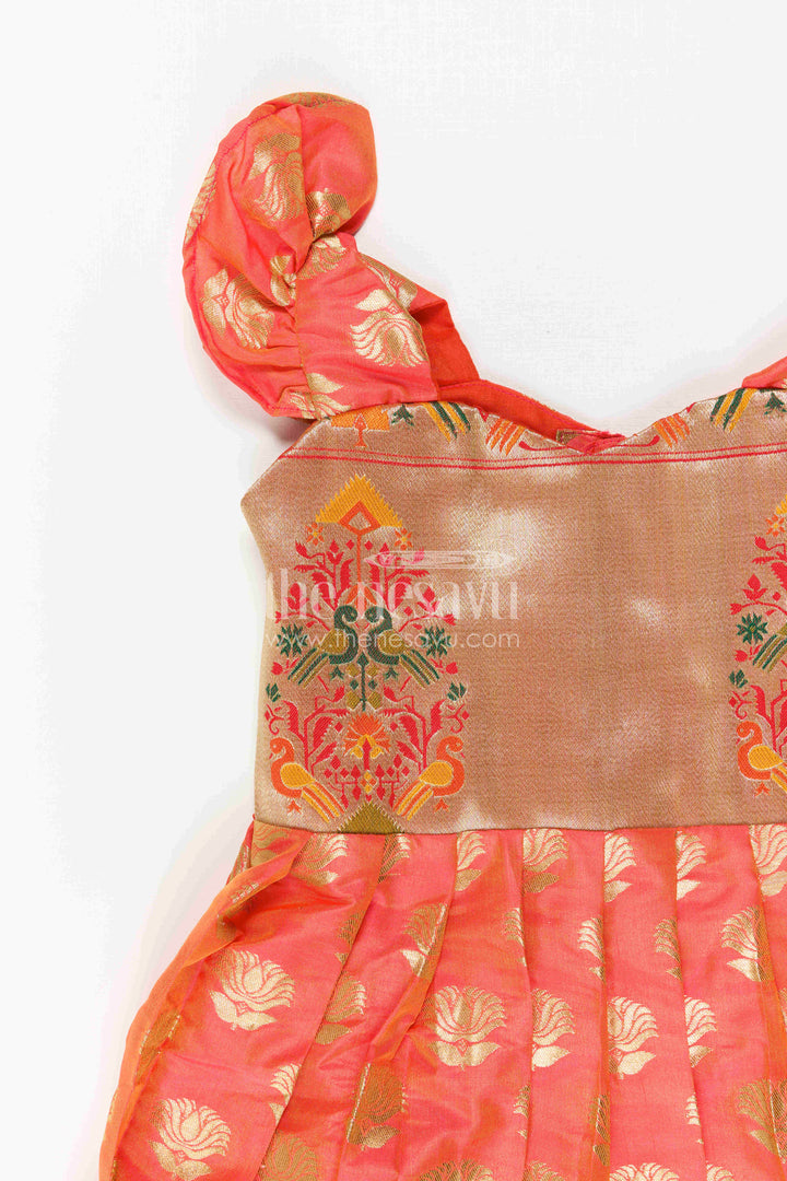 Baby Girl Festive Silk Frock for Birthdays and Special Occasions