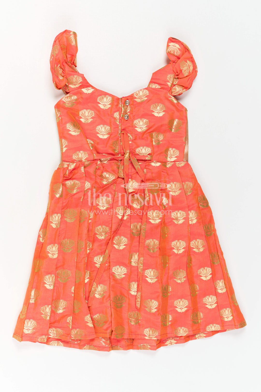 Baby Girl Festive Silk Frock for Birthdays and Special Occasions