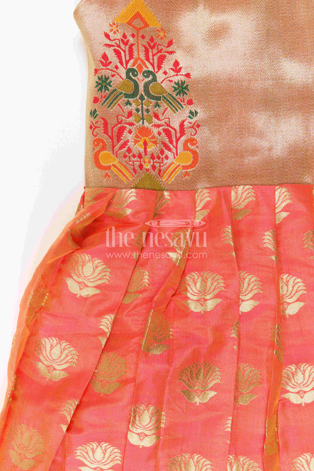 Baby Girl Festive Silk Frock for Birthdays and Special Occasions