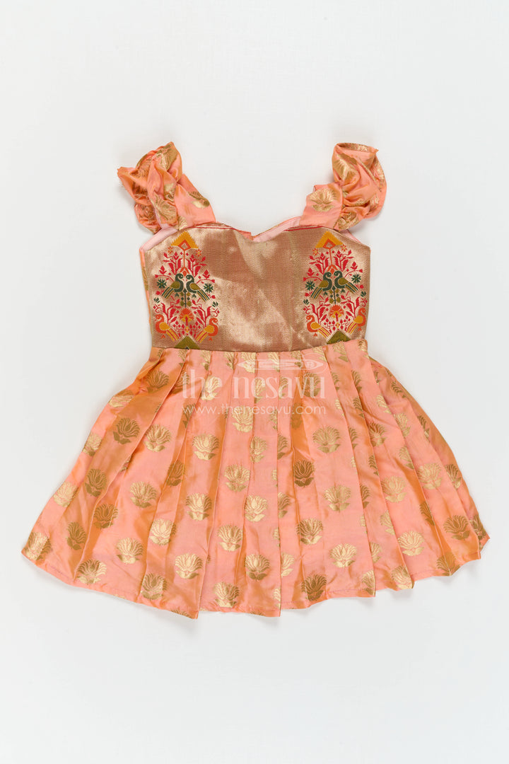 Baby Girl Silk Frock for Traditional Ceremonies and Festive Gatherings