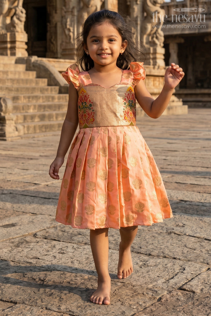 Baby Girl Silk Frock for Traditional Ceremonies and Festive Gatherings