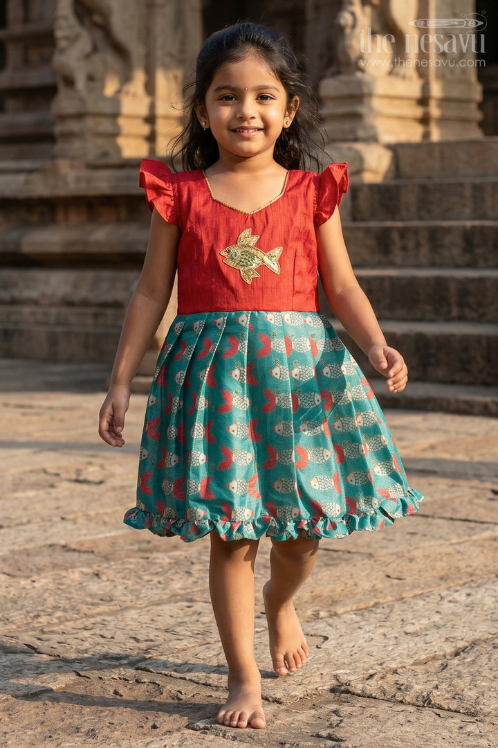 Baby Girl Silk Frock for Festive Celebrations and Birthday Moments
