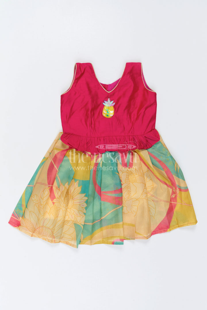 Baby Girl Silk Frock for Festive Birthdays and Celebrations