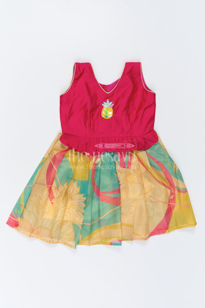 Baby Girl Silk Frock for Festive Birthdays and Celebrations