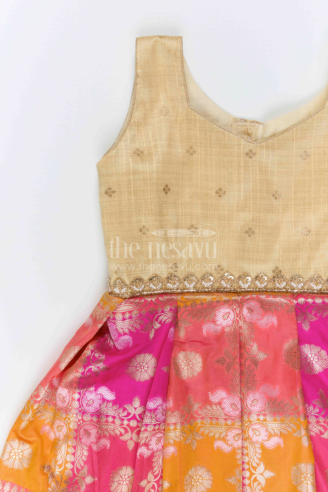 Kids Festive Silk Dress for Traditional Celebrations and Photos