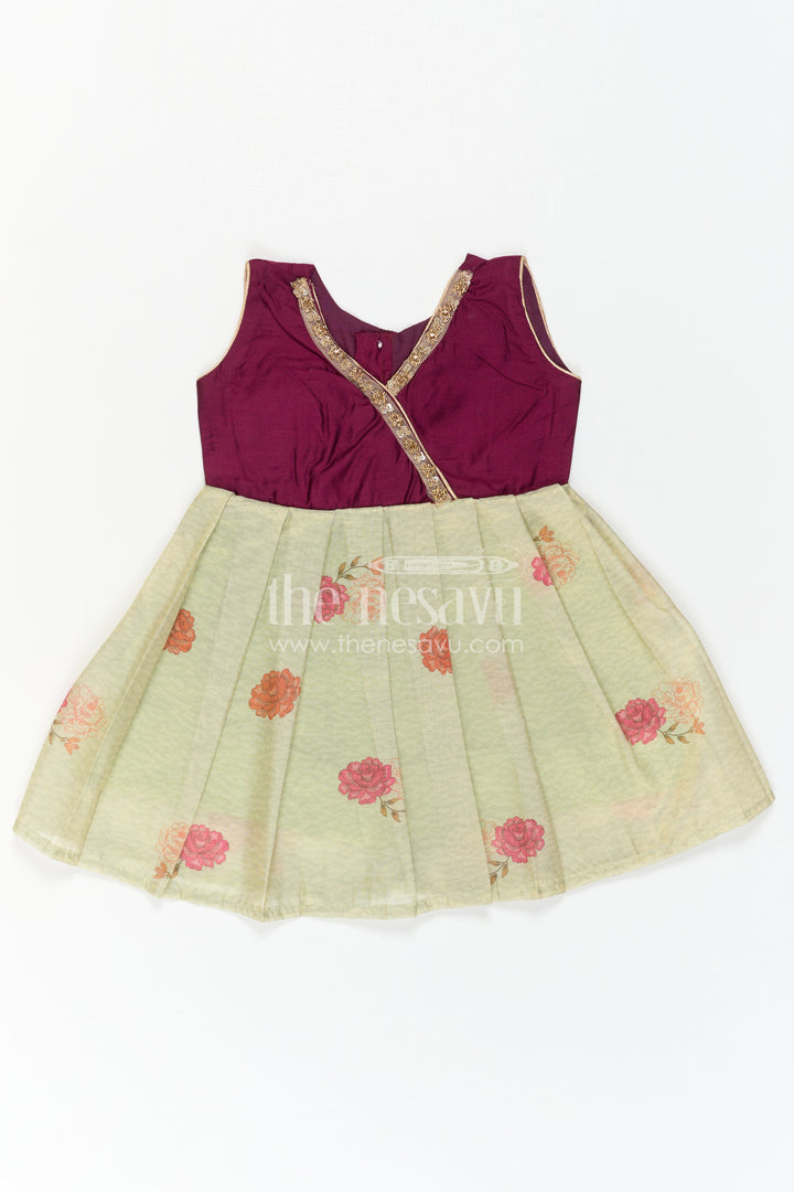 Baby Girl Silk Frock for Festive Gatherings and Family Celebrations