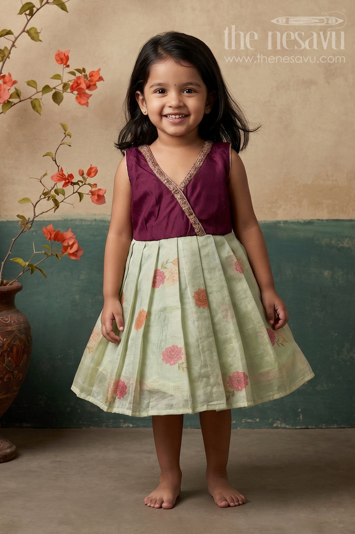 Baby Girl Silk Frock for Festive Gatherings and Family Celebrations
