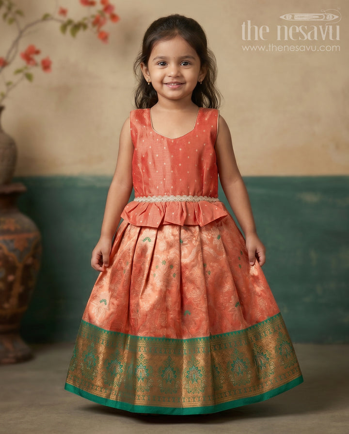 Baby Girl Silk Frock for Festive Photos and Traditional Functions