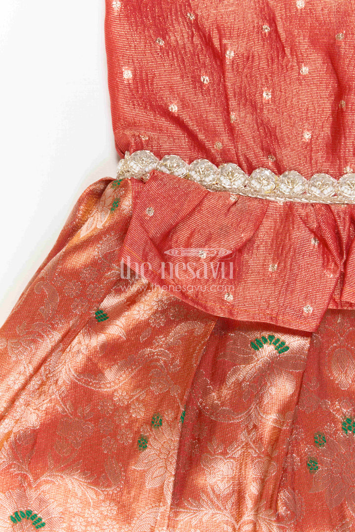Baby Girl Silk Frock for Festive Photos and Traditional Functions