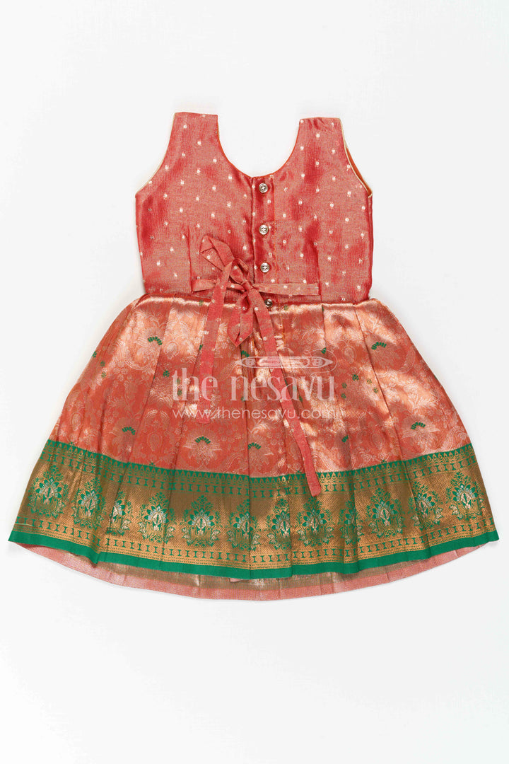 Baby Girl Silk Frock for Festive Photos and Traditional Functions