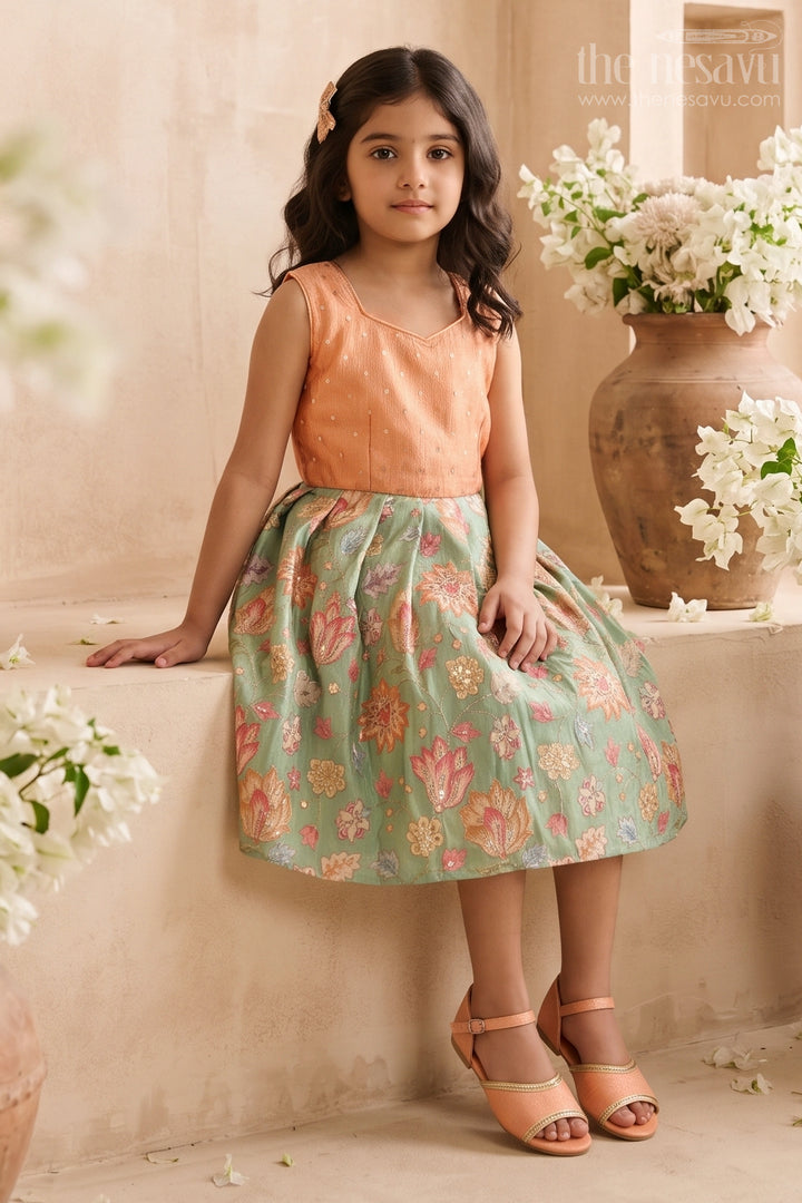 Girls Silk Frock for Festive Gatherings and Family Celebrations