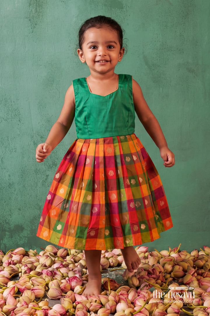 Girls Silk Frock for Cultural Celebration Days