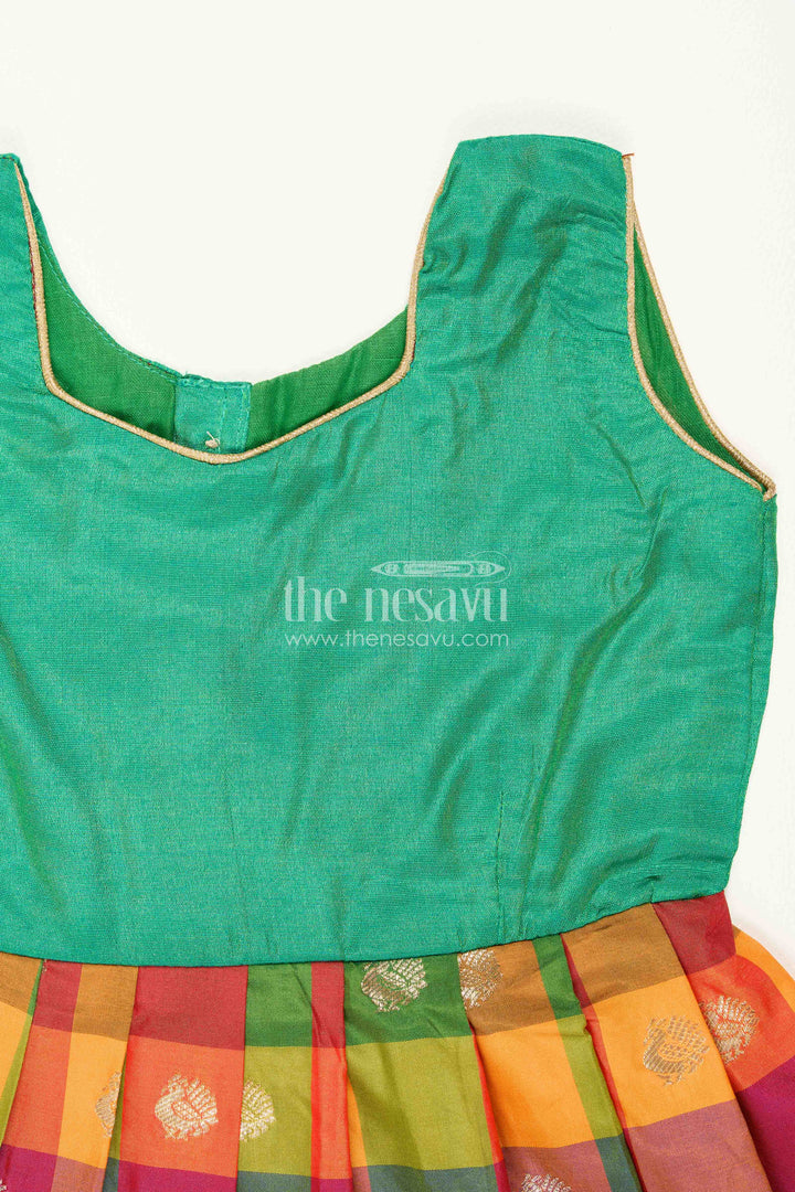 Girls Silk Frock for Cultural Celebration Days