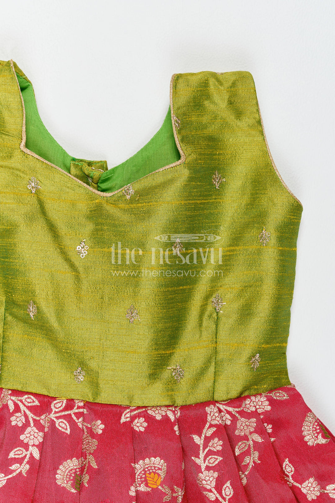 Traditional Frock for Girls with Jacquard Weave for Weddings and Parties