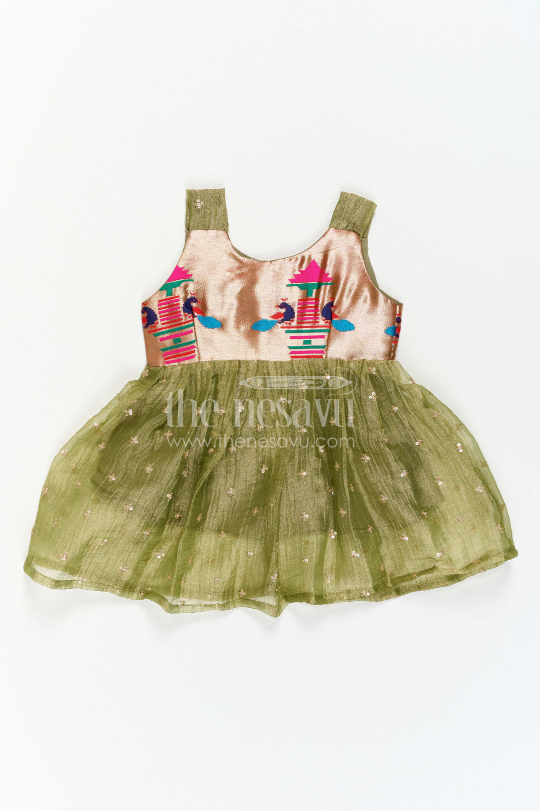 Baby Girl Silk Frock for Birthday Party and Photoshoot