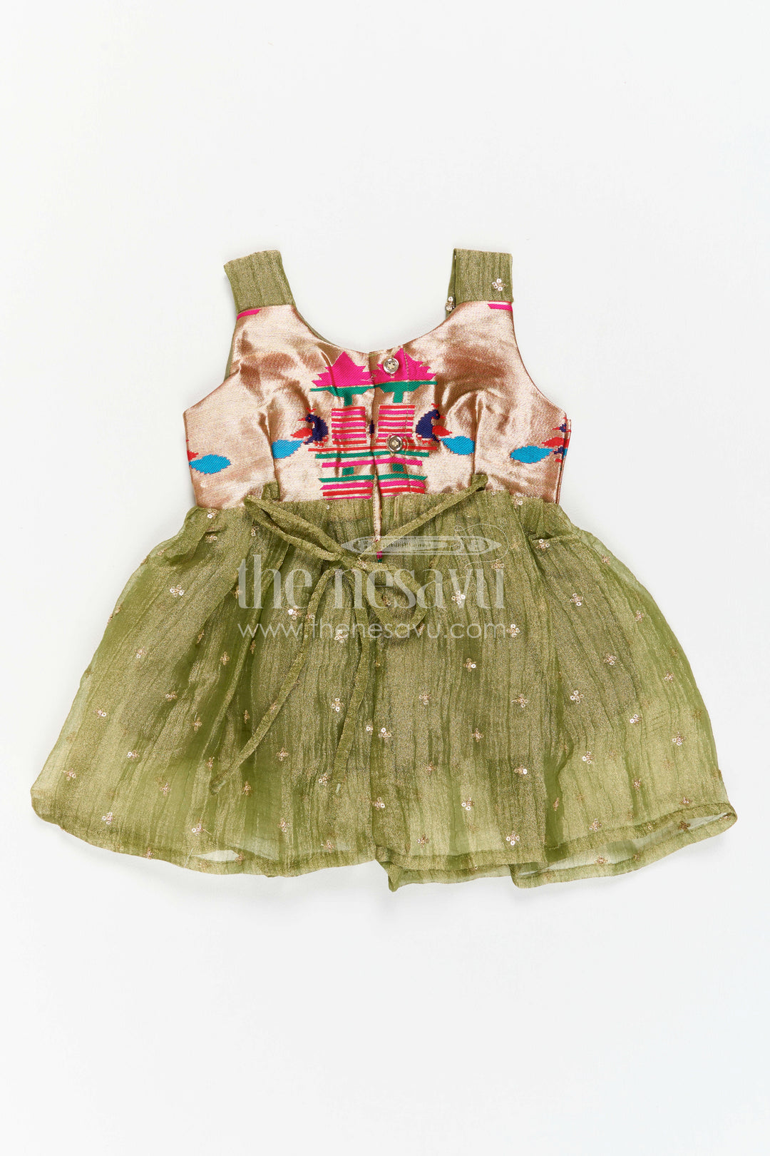 Baby Girl Silk Frock for Birthday Party and Photoshoot