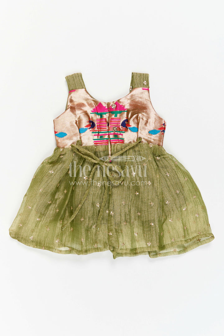 Baby Girl Silk Frock for Birthday Party and Photoshoot