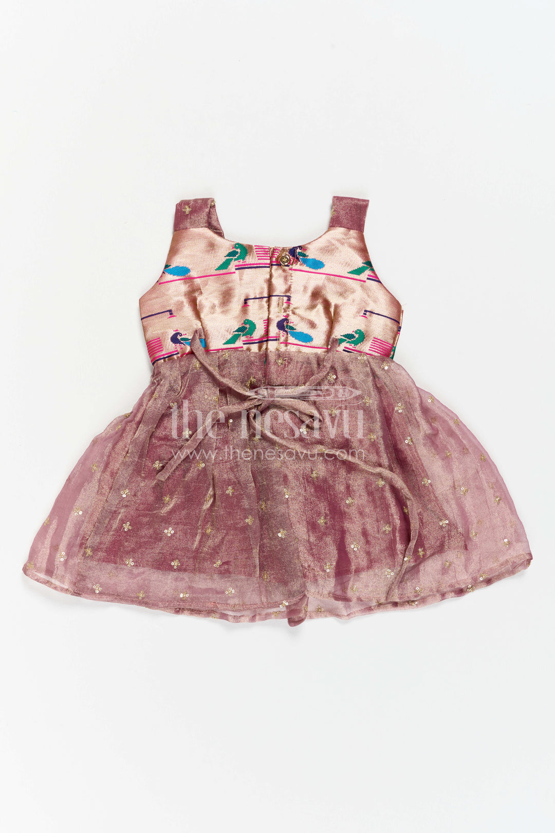 Toddler Girl Silk Frock for Festive Pooja and Family Events