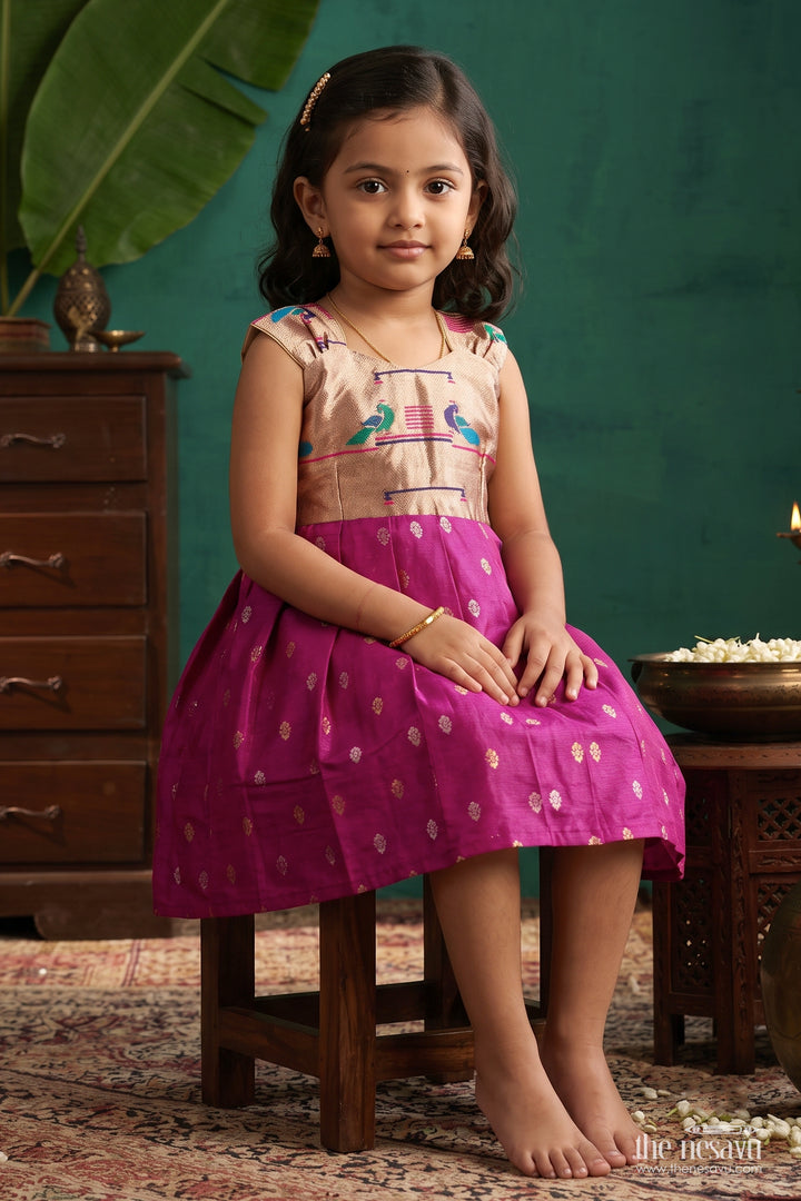 Silk Frock in Purple with an Occasion Ready Finish