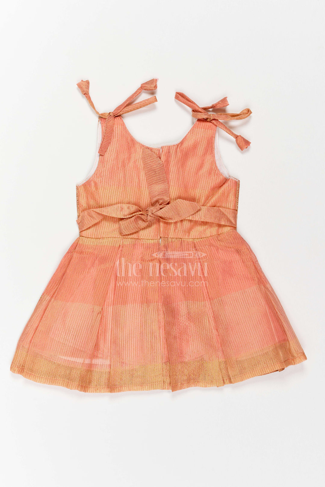 Silk Frock for Girls with Statement Border for Family Functions