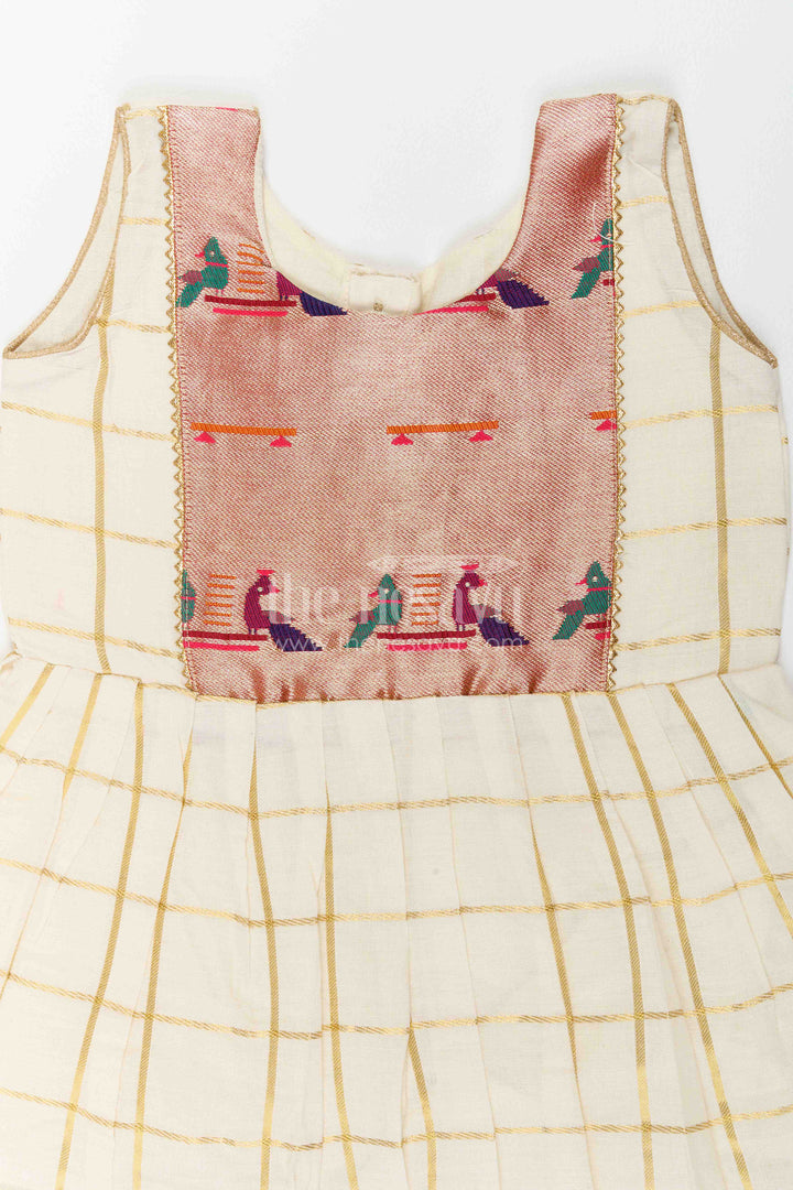 Girls Frock Dress in Cream for Celebrations and Photos