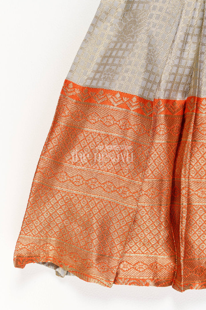 Party Wear Silk Frock with Statement Border for Festive Occasions