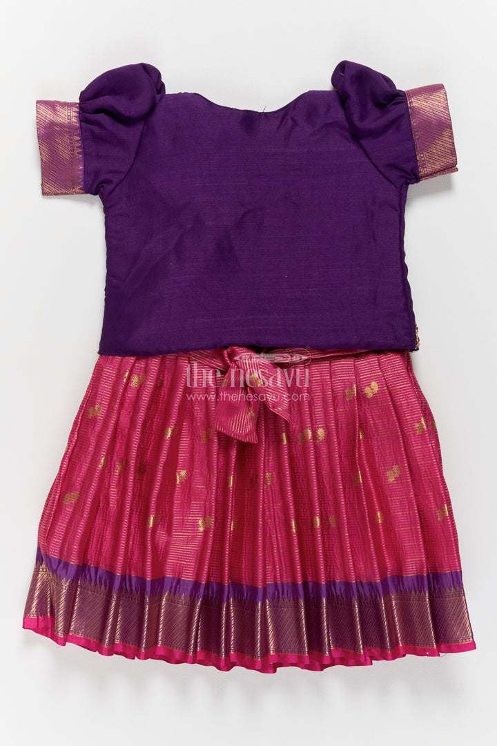 Ethnic Party Frock for Girls in Pink for Celebrations and Photos