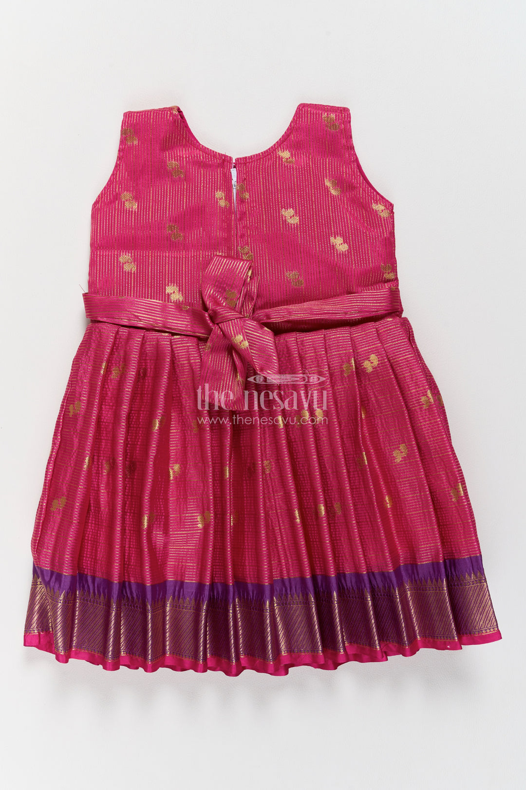 Ethnic Party Frock for Girls in Pink for Celebrations and Photos