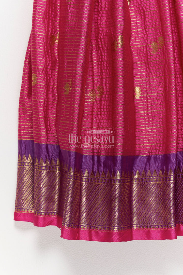 Ethnic Party Frock for Girls in Pink for Celebrations and Photos