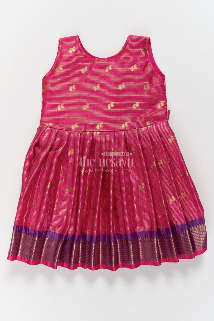 Ethnic Party Frock for Girls in Pink for Celebrations and Photos