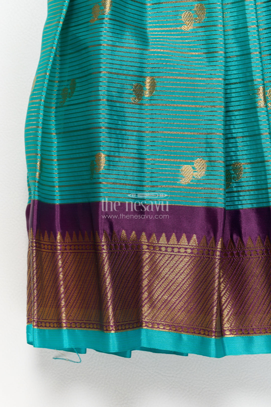 Girls Silk Party Frock in Blue for Portrait Days