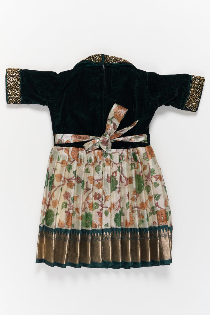 Ethnic Party Frock for Girls in Blue for Celebration Styling