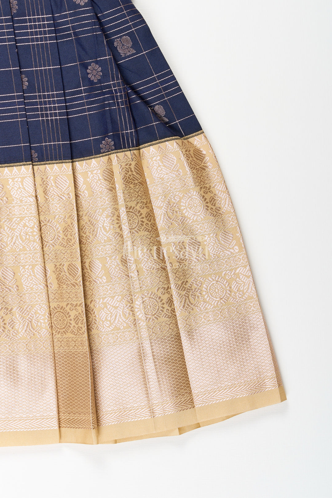 Baby girl kanchipuram silk frock for weddings and festive parties