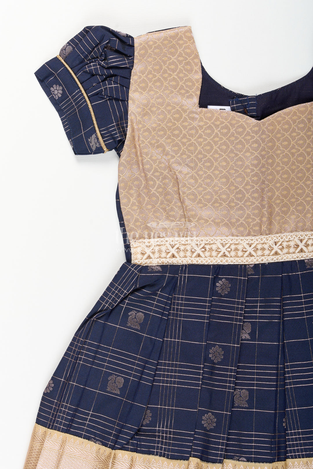 Baby girl kanchipuram silk frock for weddings and festive parties