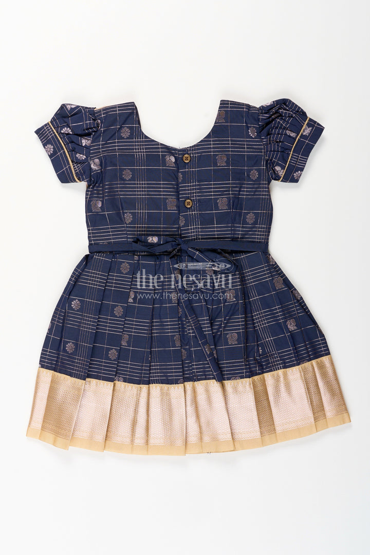 Baby girl kanchipuram silk frock for weddings and festive parties