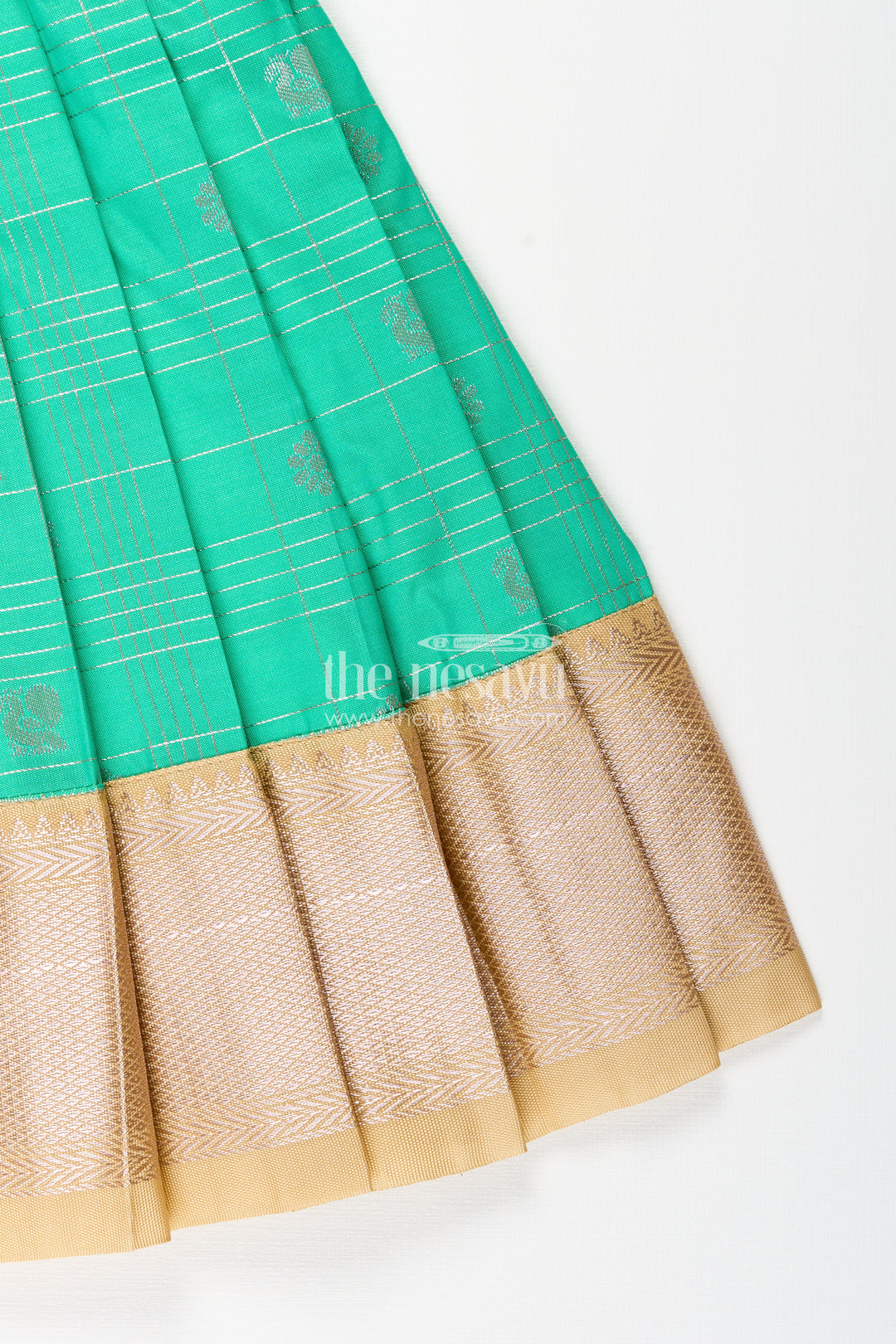 Baby girl kanchipuram silk frock for festive and traditional celebrations