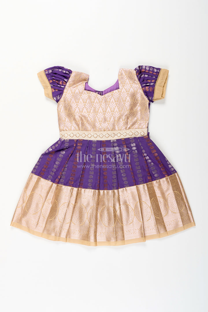 Baby girl kanchipuram silk frock for weddings and festive functions