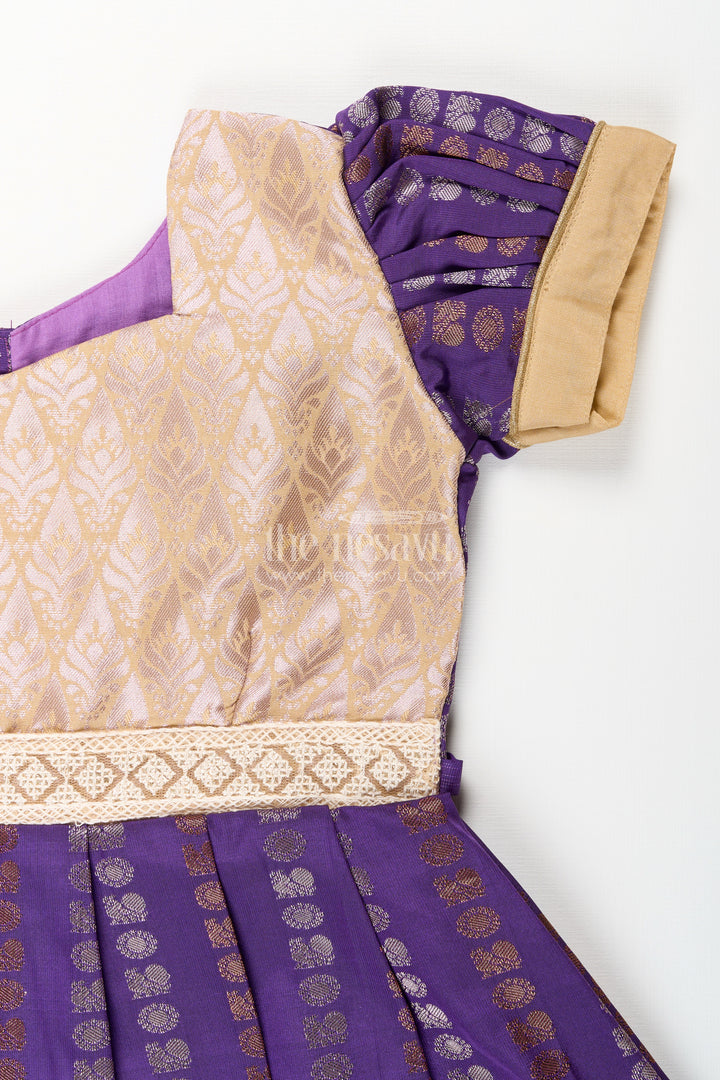 Baby girl kanchipuram silk frock for weddings and festive functions