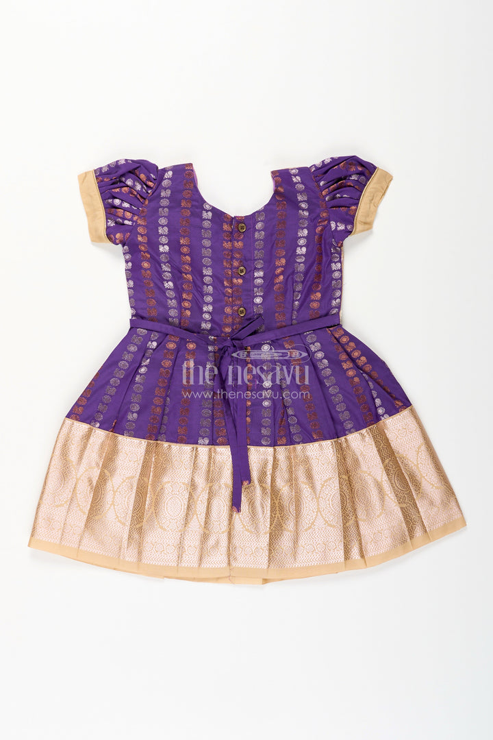 Baby girl kanchipuram silk frock for weddings and festive functions