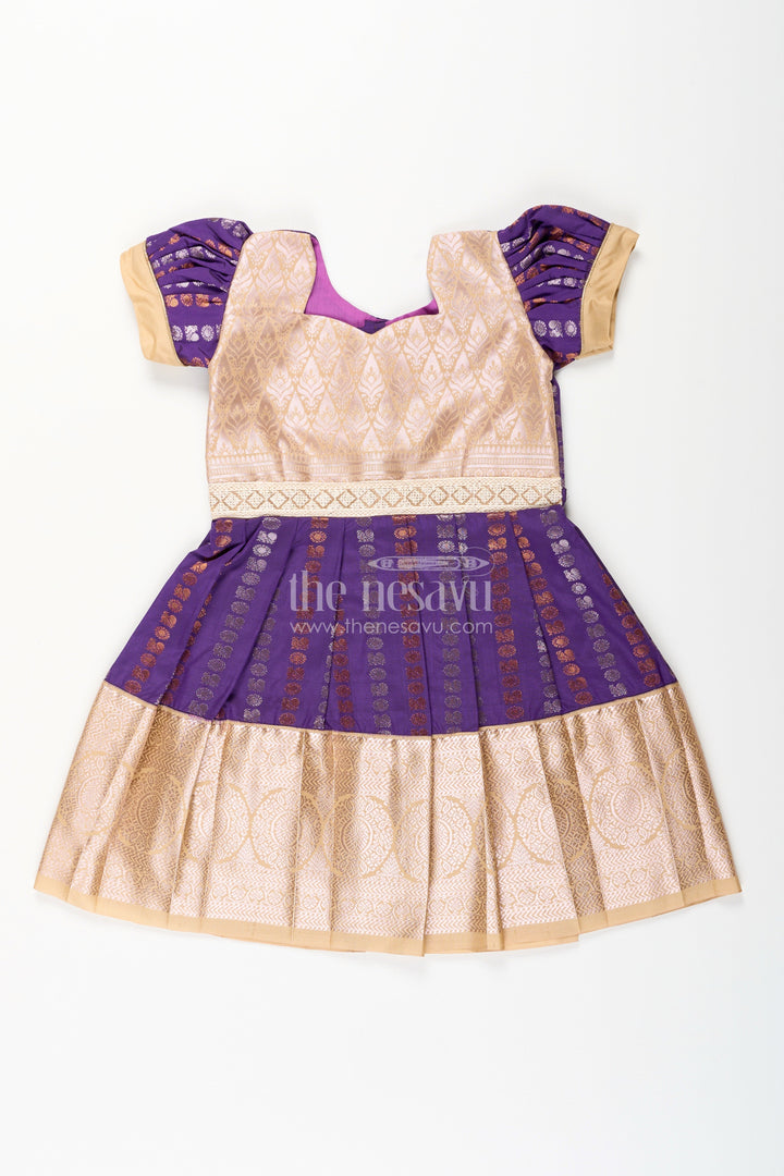 Baby girl kanchipuram silk frock for weddings and festive functions